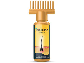 Indulekha Bringha Oil, Reduces Hair Fall And Grows New Hair, 100% Ayurvedic Oil, Free From Parabens, Sulphates, Silicones & Synthetic Dyes 50ml